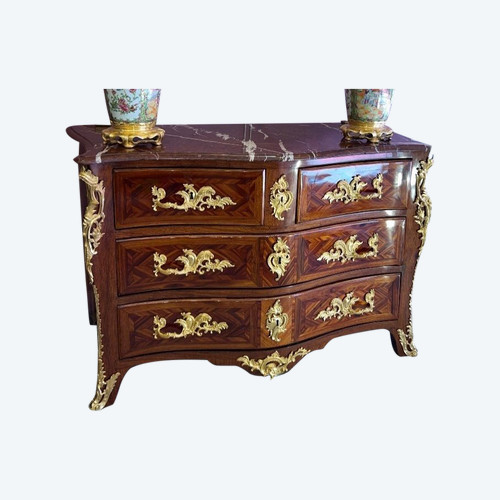 Commode Estampillée I C Saunier, Bronzes Au C Couronné
