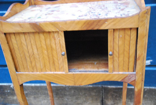 Louis XV Style Veneered Wood Bedside Table