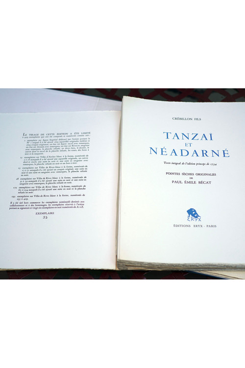 Curiosa : CRÉBILLON FILS, "TANZAÏ et NÉADARNÉ", illustrazione di Paul Émile BÉCAT