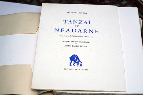Curiosa : CRÉBILLON FILS, "TANZAÏ et NÉADARNÉ", illustrazione di Paul Émile BÉCAT