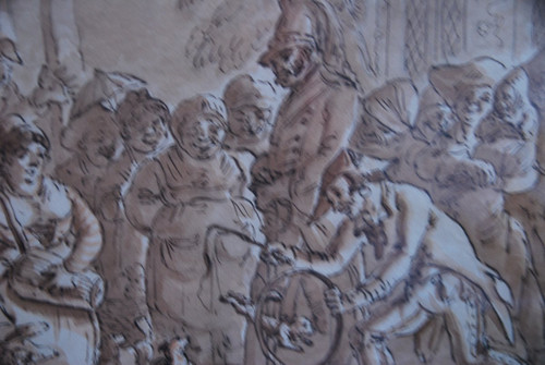 Charmant Dessin Au Lavis  l'Amuseur Public