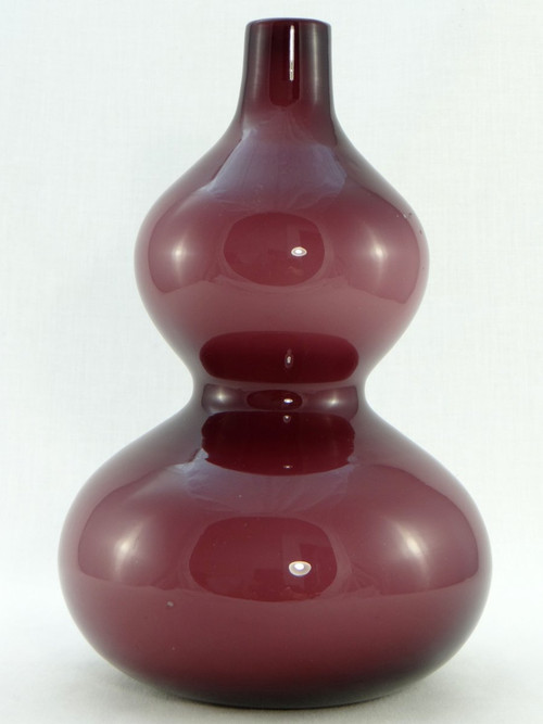 Dänemark, 1960er Jahre, Holmegaard Manufaktur, Vase Aus Geblasenem Glas Doppelschichtig.