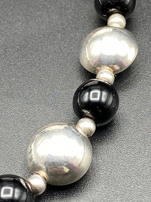 COLLANA IN ARGENTO MASSICCIO E VETRO