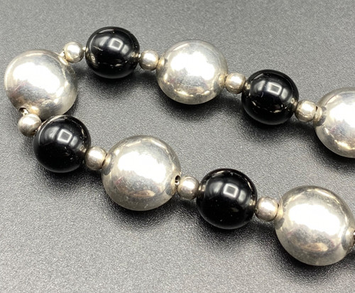 COLLANA IN ARGENTO MASSICCIO E VETRO