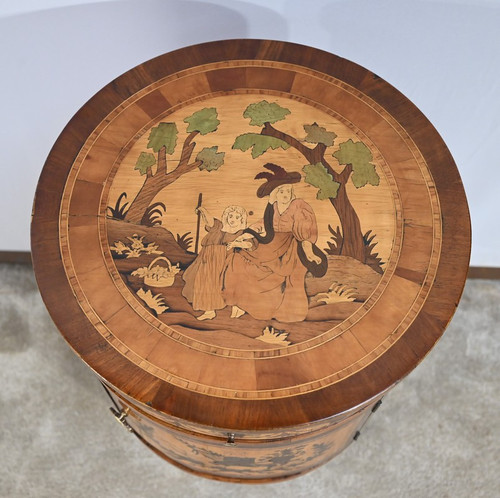 Petite Table Tambour, style Louis XVI – Fin XIXe