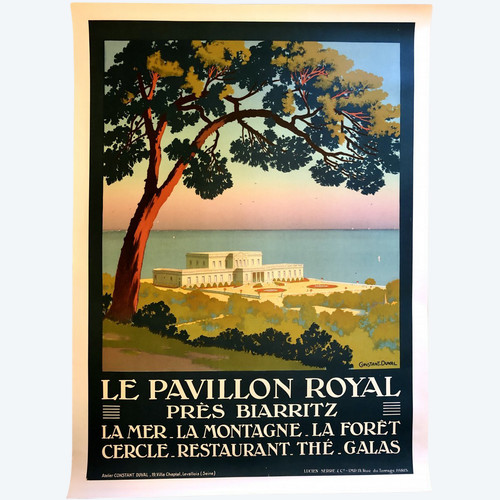 Affiche 1920 Le Pavillon Royal Près Biarritz Par Constant-duval (1877-1956).