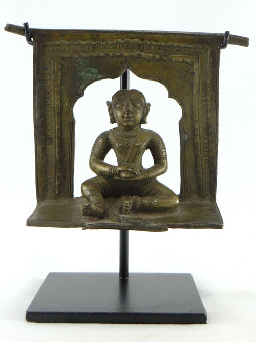 India, 19th Century, Small Bronze Hindu Altar Representing A Divinity.
