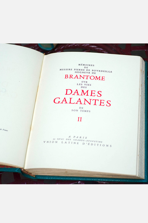 Curiosa : BRANTOME "VIE DES DAMES GALANTES" 3 volumes