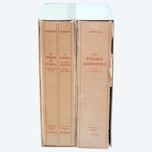 BAUDELAIRE, "PARADIS ARTIFICIELS" & "SPLEEN DE PARIS" - "LA FANFARLO", 2 sets.