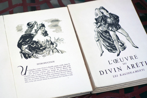 Curiosa  L'OEUVRE DU DIVIN ARÉTIN, Premier et second livre des Ragionamenti, 2 vol.