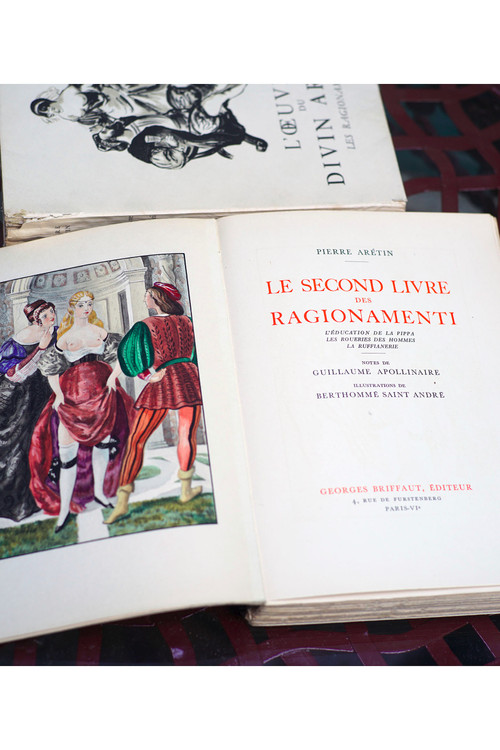 Curiosa  L'OEUVRE DU DIVIN ARÉTIN, Premier et second livre des Ragionamenti, 2 vol.