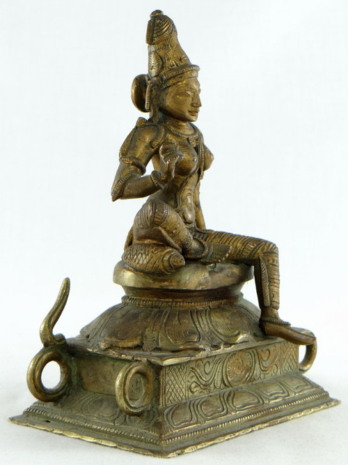 India, inizio XX secolo, scultura in bronzo di Parvati.