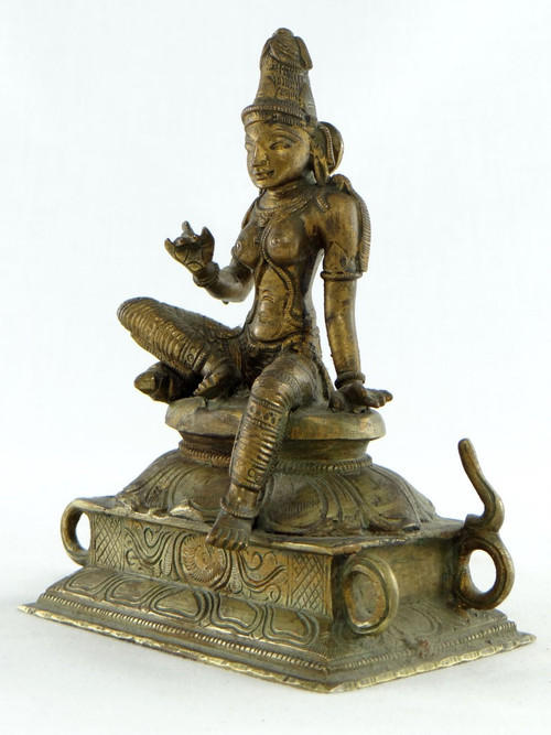 India, inizio XX secolo, scultura in bronzo di Parvati.