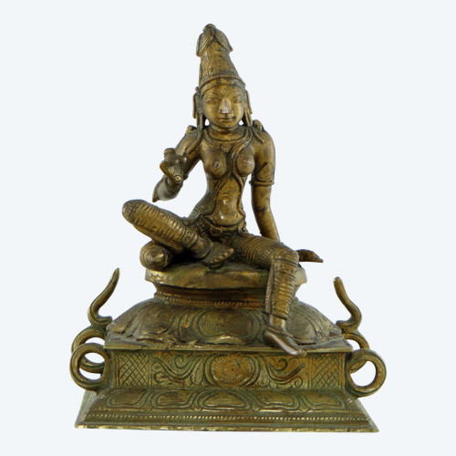 India, inizio XX secolo, scultura in bronzo di Parvati.