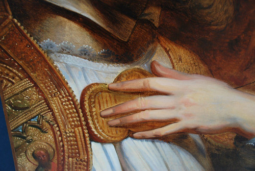 Öl Auf Leinwand XVII ,Italien , Bischof