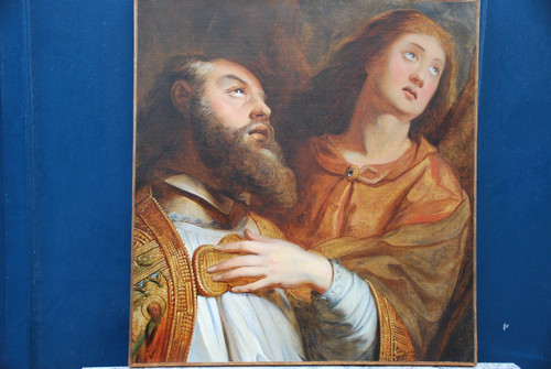 Öl Auf Leinwand XVII ,Italien , Bischof