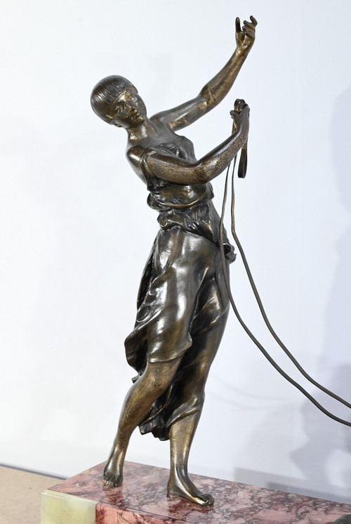 Sculpture en Régule et Marbre, Art Déco – Début XXe