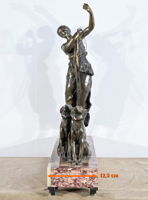 Sculpture en Régule et Marbre, Art Déco – Début XXe