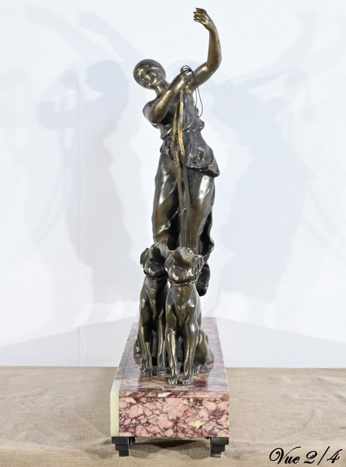 Sculpture en Régule et Marbre, Art Déco – Début XXe