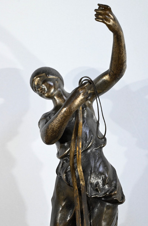 Sculpture en Régule et Marbre, Art Déco – Début XXe