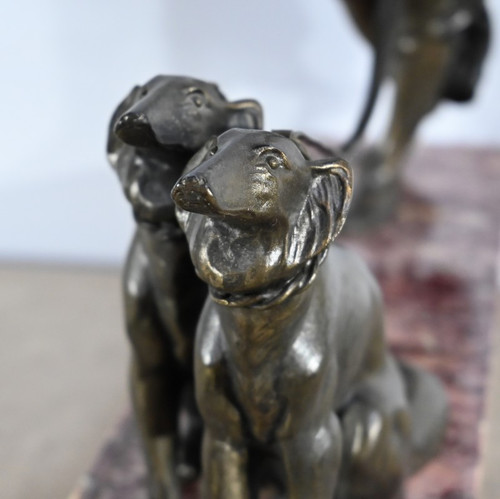 Sculpture en Régule et Marbre, Art Déco – Début XXe