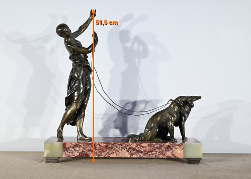 Sculpture en Régule et Marbre, Art Déco – Début XXe