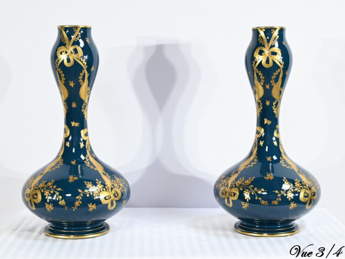 Pair of Gien Ceramic Vases - Late 19th century