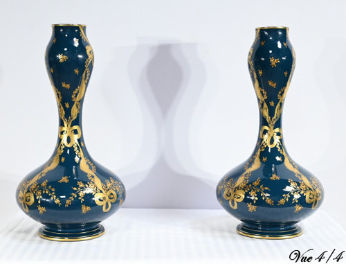 Pair of Gien Ceramic Vases - Late 19th century