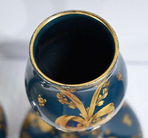 Pair of Gien Ceramic Vases - Late 19th century