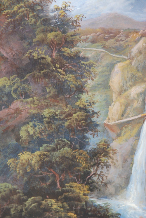 Paire De Gouaches : Vues Du Brésil Fin XIX