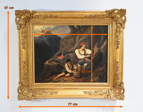 Huile sur Toile, École du XIXe siècle – Milieu XIXe