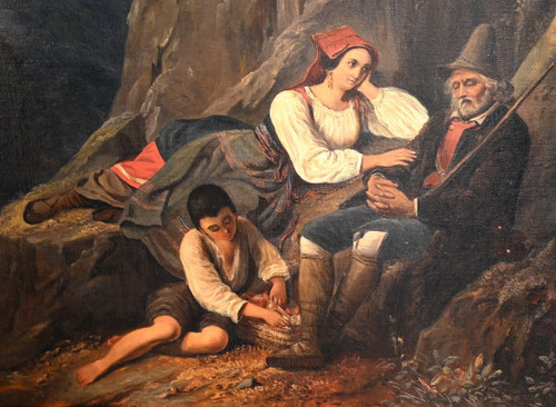 Huile sur Toile, École du XIXe siècle – Milieu XIXe