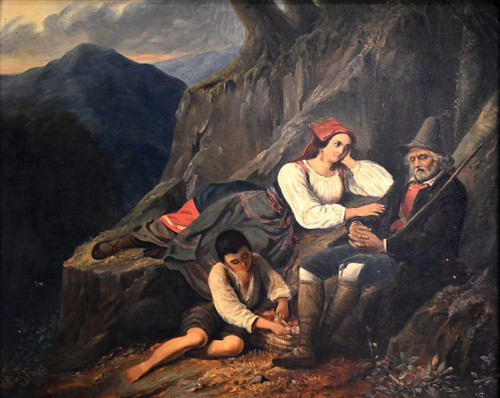 Huile sur Toile, École du XIXe siècle – Milieu XIXe