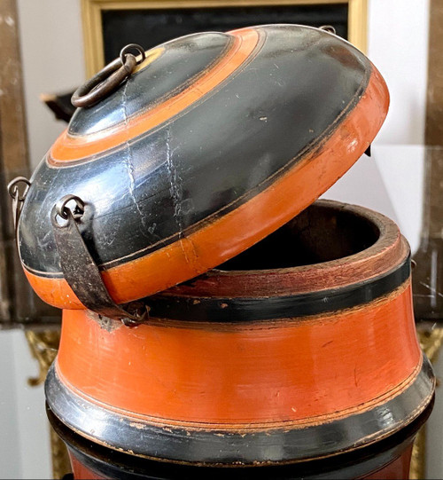 India, Mid-20th Century, Lacquered Wood Box.