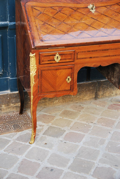 Bureau De Pente à Caissons Attributed to Pierre II Migeon épo Louis XV