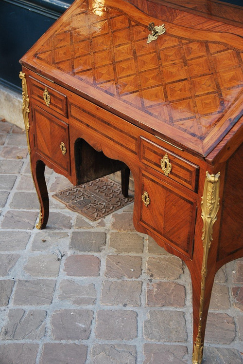 Bureau De Pente à Caissons Attributed to Pierre II Migeon épo Louis XV