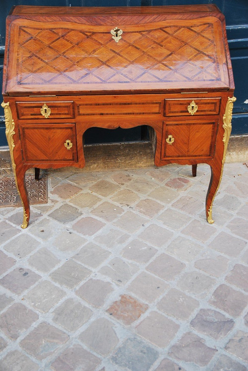 Bureau De Pente à Caissons Attributed to Pierre II Migeon épo Louis XV