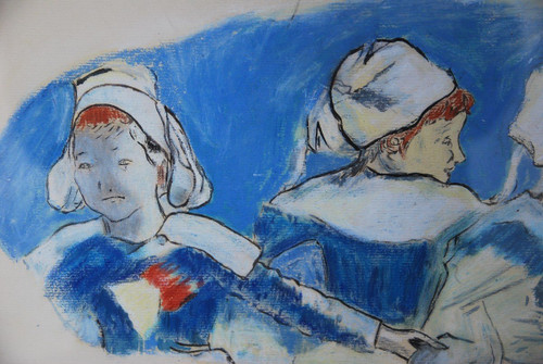 Disegno a pastello: Tre donne bretoni, dopo Paul Gauguin