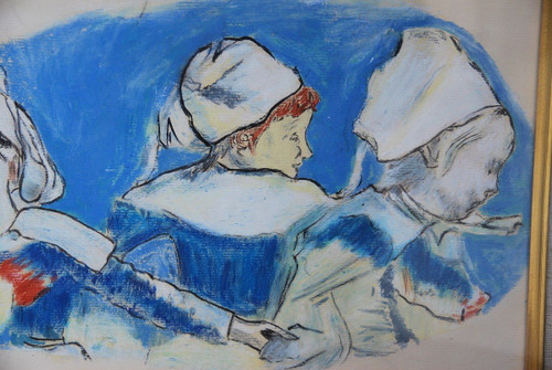 Disegno a pastello: Tre donne bretoni, dopo Paul Gauguin