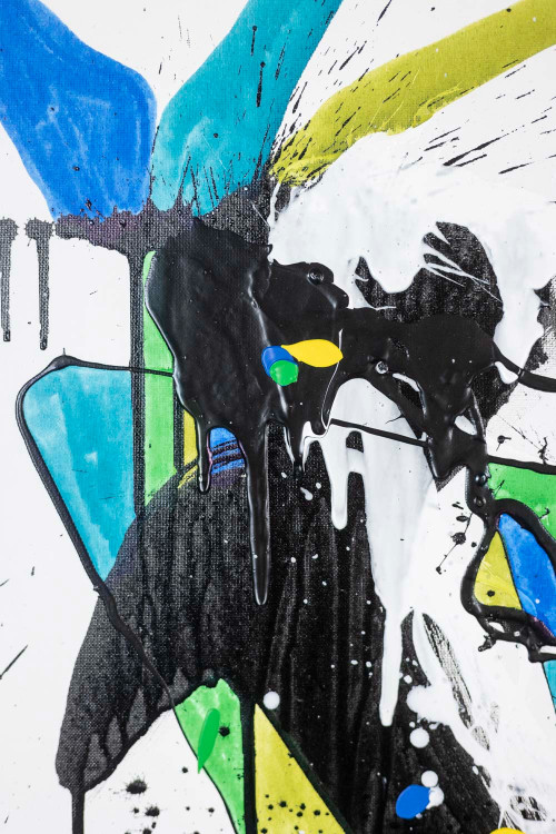Dan Hôo, Acrylic on canvas, “Les données des sens”, 2023