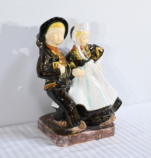 Steingutskulptur, signiert Bel Delcourt, HB-Henriot – 1960