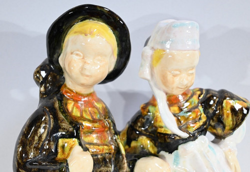 Steingutskulptur, signiert Bel Delcourt, HB-Henriot – 1960