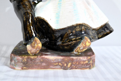 Steingutskulptur, signiert Bel Delcourt, HB-Henriot – 1960