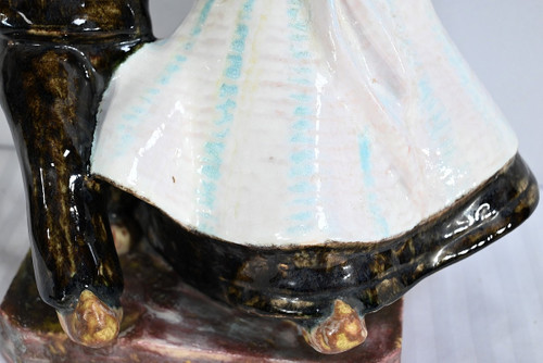 Steingutskulptur, signiert Bel Delcourt, HB-Henriot – 1960
