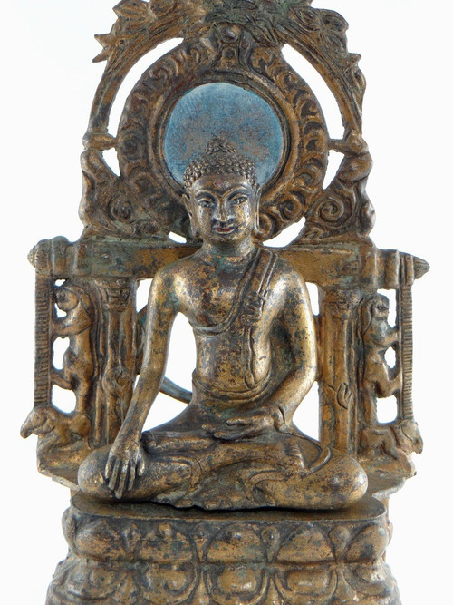 Burma, Beginning Of The 20th Century, Votive Altar Of Buddha In Bronze.
