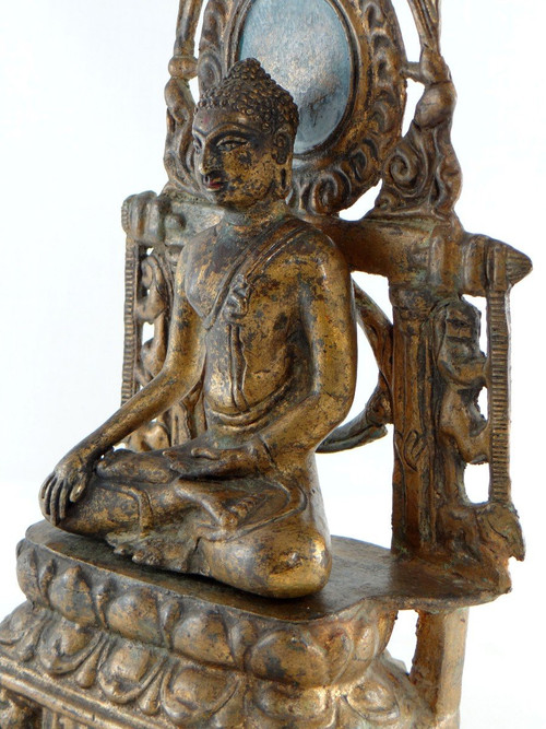 Burma, Beginning Of The 20th Century, Votive Altar Of Buddha In Bronze.