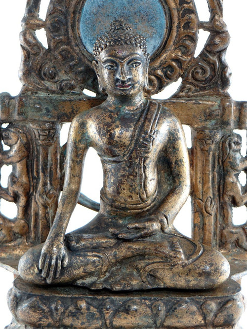Burma, Beginning Of The 20th Century, Votive Altar Of Buddha In Bronze.