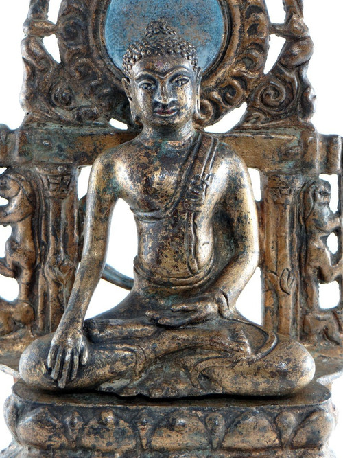 Burma, Beginning Of The 20th Century, Votive Altar Of Buddha In Bronze.