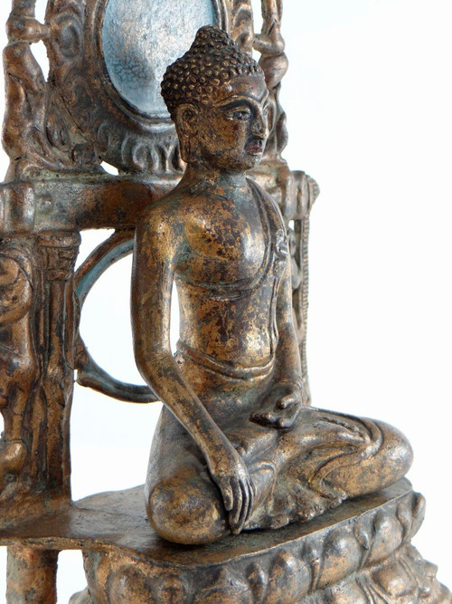 Burma, Beginning Of The 20th Century, Votive Altar Of Buddha In Bronze.