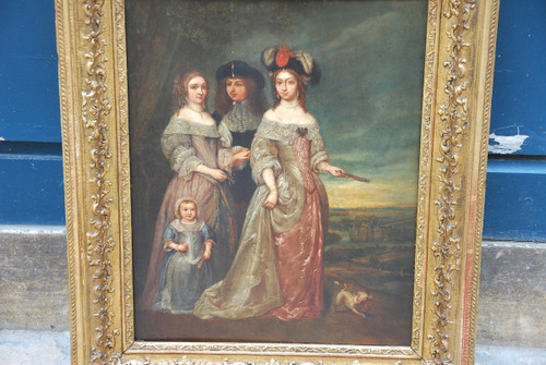 Bottega di ritratti di famiglia di Netscher del XVII secolo
